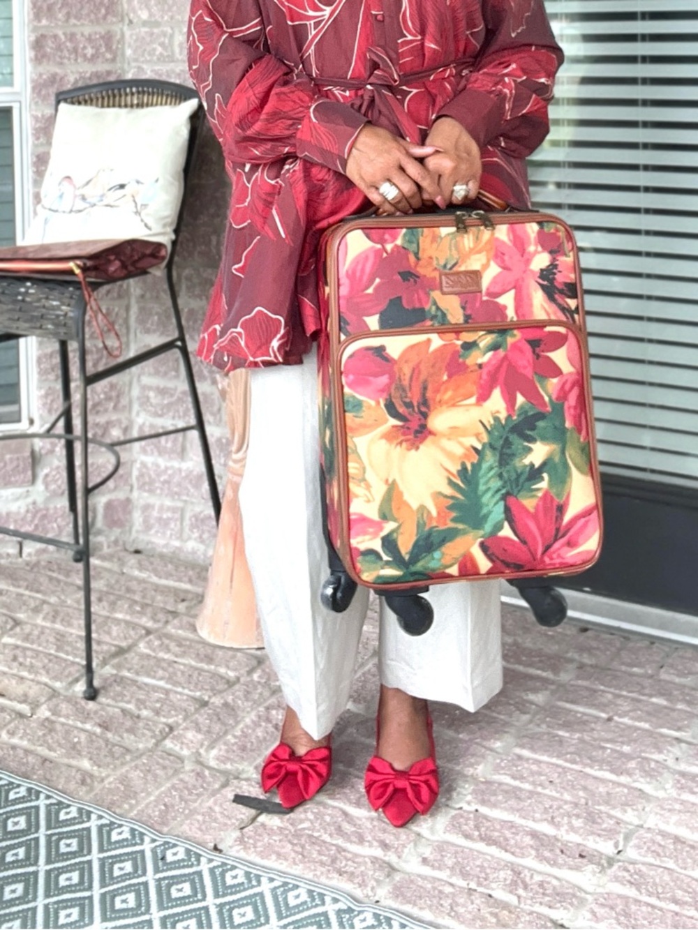 Floral Carry-On Rolling Luggage - Multicolor bag by Patricia Nash. - Picture 7 of 15